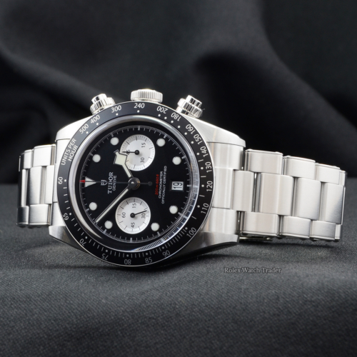 Tudor Black Bay Chrono 79360N Black Dial Unworn All Stickers New Release Instant Classic Black Aluminium Bezel Brand New For Sale Available Purchase Buy Online with Part Exchange or Direct Sale Manchester North West England UK Great Britain Buy Today Free Next Day Delivery Warranty Luxury Watch Watches