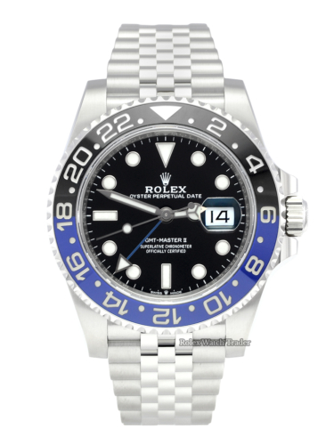 Rolex GMT-Master II 126710BLNR Jubilee Unworn 2021 Batgirl Stainless Steel Brand New For Sale Available Purchase Buy Online with Part Exchange or Direct Sale Manchester North West England UK Great Britain Buy Today Free Next Day Delivery Warranty Luxury Watch Watches