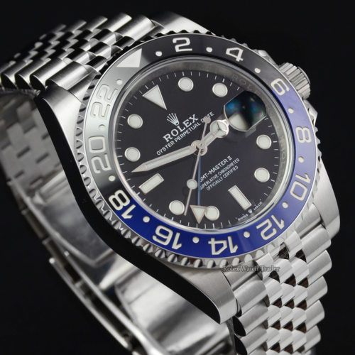 Rolex GMT-Master II 126710BLNR Jubilee Unworn 2021 Batgirl Stainless Steel Brand New For Sale Available Purchase Buy Online with Part Exchange or Direct Sale Manchester North West England UK Great Britain Buy Today Free Next Day Delivery Warranty Luxury Watch Watches