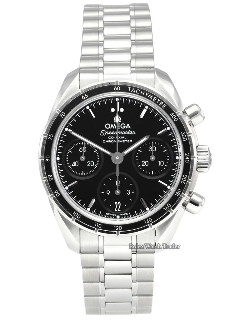 Omega Speedmaster 324.30.38.50.01.00 Co-axial Chronometer Chronograph 38mm 2020 Very Good Condition Like New Pre-Owned Used Second Hand Previously Owned Stainless Steel Black Dial For Sale Available Purchase Buy Online with Part Exchange or Direct Sale Manchester North West England UK Great Britain Buy Today Free Next Day Delivery Warranty Luxury Watch Watches