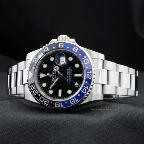 Rolex GMT-Master II 116710BLNR "Batman" 2016 Pre-Owned Second Hand Used Previously Owned Blue & Black Stainless Steel 1 Year Warranty For Sale Available Purchase Buy Online with Part Exchange or Direct Sale Manchester North West England UK Great Britain Buy Today Free Next Day Delivery Warranty Luxury Watch Watches