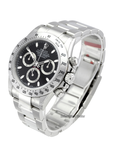 Rolex Daytona 116520 Black Dial NOS 2011 Full Stickers New Old Stock Black Dial Unused Unworn Original Rolex Protective Stickers For Sale Available Purchase Buy Online with Part Exchange or Direct Sale Manchester North West England UK Great Britain Buy Today Free Next Day Delivery Warranty Luxury Watch Watches