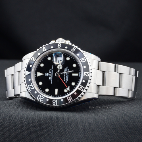 Rolex GMT-Master 16700 "Swiss" Only Dial SERVICED BY ROLEX with 2 Years Warranty Stainless Steel Vintage 40mm Men's For Sale Available Purchase Buy Online with Part Exchange or Direct Sale Manchester North West England UK Great Britain Buy Today Free Next Day Delivery Warranty Luxury Watch Watches