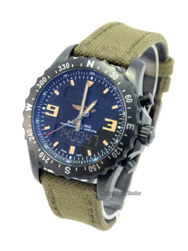 Breitling Chronospace Military M7836622/BD39 with a khaki green strap For Sale Available Purchase Buy Online with Part Exchange or Direct Sale Manchester North West England UK Great Britain Buy Today Free Next Day Delivery Warranty Luxury Watch Watches