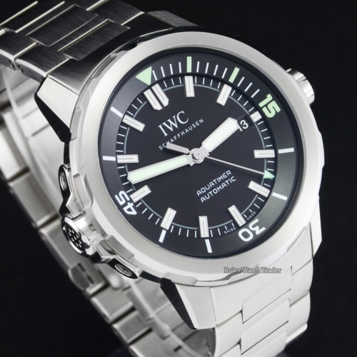 IWC Aquatimer Automatic IW329002 Black Dial 2017 Pre-Owned Second Hand Used Men's 42mm For Sale Available Purchase Buy Online with Part Exchange or Direct Sale Manchester North West England UK Great Britain Buy Today Free Next Day Delivery Warranty Luxury Watch Watches
