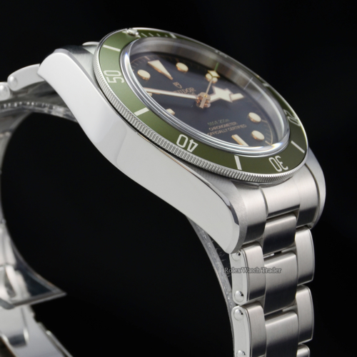 Tudor Black Bay Harrods 79230G Unworn Brand New May 2021 with 5 Years Warranty Men's Unisex 41mm Green Bezel Black Dial Stainless Steel For Sale Available Purchase Buy Online with Part Exchange or Direct Sale Manchester North West England UK Great Britain Buy Today Free Next Day Delivery Warranty Luxury Watch Watches