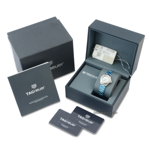 TAG Heuer Aquaracer Quartz WBD1414.BA0741 Unworn Mother of Pearl Diamond Dot Dial Ladies' Women's Stainless Steel For Sale Available Purchase Buy Online with Part Exchange or Direct Sale Manchester North West England UK Great Britain Buy Today Free Next Day Delivery Warranty Luxury Watch Watches