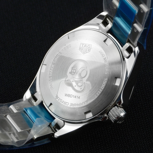 TAG Heuer Aquaracer Quartz WBD1414.BA0741 Unworn Mother of Pearl Diamond Dot Dial Ladies' Women's Stainless Steel For Sale Available Purchase Buy Online with Part Exchange or Direct Sale Manchester North West England UK Great Britain Buy Today Free Next Day Delivery Warranty Luxury Watch Watches