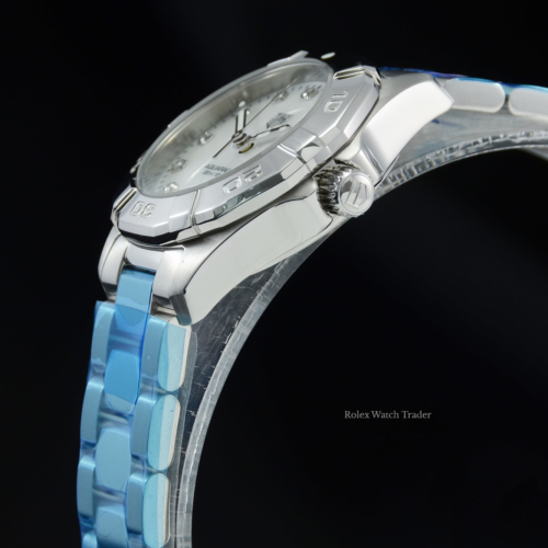 TAG Heuer Aquaracer Quartz WBD1414.BA0741 Unworn Mother of Pearl Diamond Dot Dial Ladies' Women's Stainless Steel For Sale Available Purchase Buy Online with Part Exchange or Direct Sale Manchester North West England UK Great Britain Buy Today Free Next Day Delivery Warranty Luxury Watch Watches