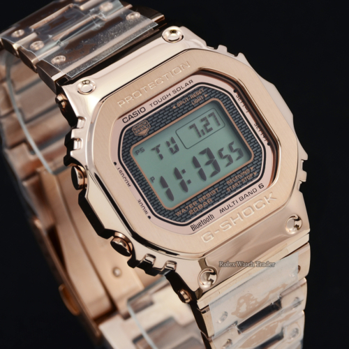 Casio G-Shock Full Metal Solar Rose Gold GMW-B5000GD-4ER 35th Anniversary Edition Unworn Ion Plated PVD Stainless Steel LCD Display Waterproof Men's For Sale Available Purchase Buy Online with Part Exchange or Direct Sale Manchester North West England UK Great Britain Buy Today Free Next Day Delivery Warranty Luxury Watch Watches