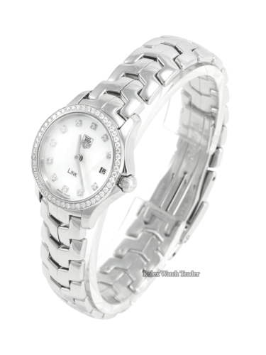 Ladies' TAG Heuer Link WJF1417.BA0589 with a diamond set bezel & dial For Sale Available Purchase Buy Online with Part Exchange or Direct Sale Manchester North West England UK Great Britain Buy Today Free Next Day Delivery Warranty Luxury Watch Watches