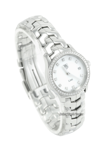 Ladies' TAG Heuer Link WJF1417.BA0589 with a diamond set bezel & dial For Sale Available Purchase Buy Online with Part Exchange or Direct Sale Manchester North West England UK Great Britain Buy Today Free Next Day Delivery Warranty Luxury Watch Watches