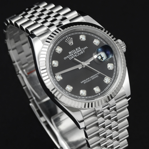 Rolex Datejust 36 126234 Stainless Steel Black Dial Jubilee Strap 2019 For Sale Available Purchase Buy Online with Part Exchange or Direct Sale Manchester North West England UK Great Britain Buy Today Free Next Day Delivery Warranty Luxury Watch Watches