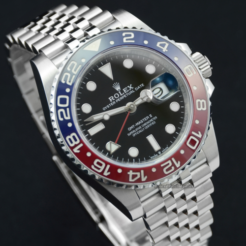 Rolex GMT-Master II 126710BLRO "Pepsi" 2018 UK Full Set Box & Papers Pre-Owned Second Hand Used Very Good Excellent Condition For Sale Available Purchase Buy Online with Part Exchange or Direct Sale Manchester North West England UK Great Britain Buy Today Free Next Day Delivery Warranty Luxury Watch Watches