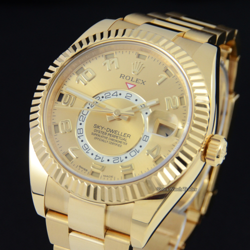 Rolex Sky-Dweller 326938 Yellow Gold For Sale Available Purchase Buy Online with Part Exchange or Direct Sale Manchester North West England UK Great Britain Buy Today Free Next Day Delivery Warranty Luxury Watch Watches