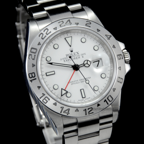 Rolex Explorer II 16570 Rehaut "Polar" Dial with Rolex Service For Sale Available Purchase Buy Online with Part Exchange or Direct Sale Manchester North West England UK Great Britain Buy Today Free Next Day Delivery Warranty Luxury Watch Watches