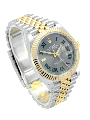 Rolex Datejust 41 Bi-Metal Jubilee Wimbledon 2021 U.K For Sale Available Purchase Buy Online with Part Exchange or Direct Sale Manchester North West England UK Great Britain Buy Today Free Next Day Delivery Warranty Luxury Watch Watches