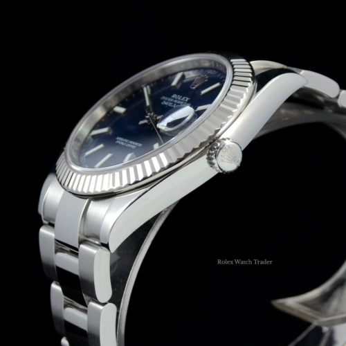 Rolex Datejust 126334 Blue Baton Dial For Sale Available Purchase Buy Online with Part Exchange or Direct Sale Manchester North West England UK Great Britain Buy Today Free Next Day Delivery Warranty Luxury Watch Watches