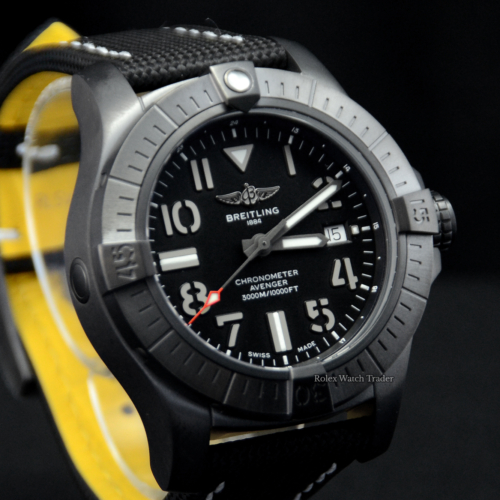 Breitling Automatic 45 Seawolf Night Mission Case Black Dial For Sale Available Purchase Buy Online with Part Exchange or Direct Sale Manchester North West England UK Great Britain Buy Today Free Next Day Delivery Warranty Luxury Watch Watches