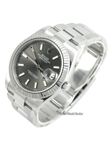 Rolex Datejust 126334 41mm Rhodium Baton dial For Sale Available Purchase Buy Online with Part Exchange or Direct Sale Manchester North West England UK Great Britain Buy Today Free Next Day Delivery Warranty Luxury Watch Watches