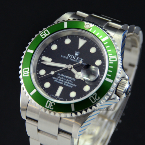 Rolex Submariner "Kermit" 16610LV Rolex Service Unworn Since For Sale Available Purchase Buy Online with Part Exchange or Direct Sale Manchester North West England UK Great Britain Buy Today Free Next Day Delivery Warranty Luxury Watch Watches