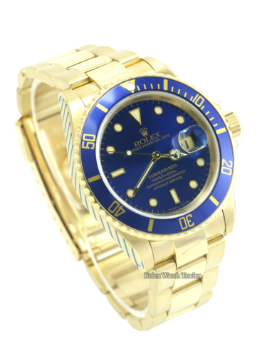 Rolex Submariner 16808 Blue Dial Serviced by Rolex For Sale Available Purchase Buy Online with Part Exchange or Direct Sale Manchester North West England UK Great Britain Buy Today Free Next Day Delivery Warranty Luxury Watch Watches