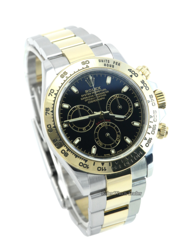 Rolex Daytona 116503 Bi-metal with black baton dial For Sale Available Purchase Buy Online with Part Exchange or Direct Sale Manchester North West England UK Great Britain Buy Today Free Next Day Delivery Warranty Luxury Watch Watches