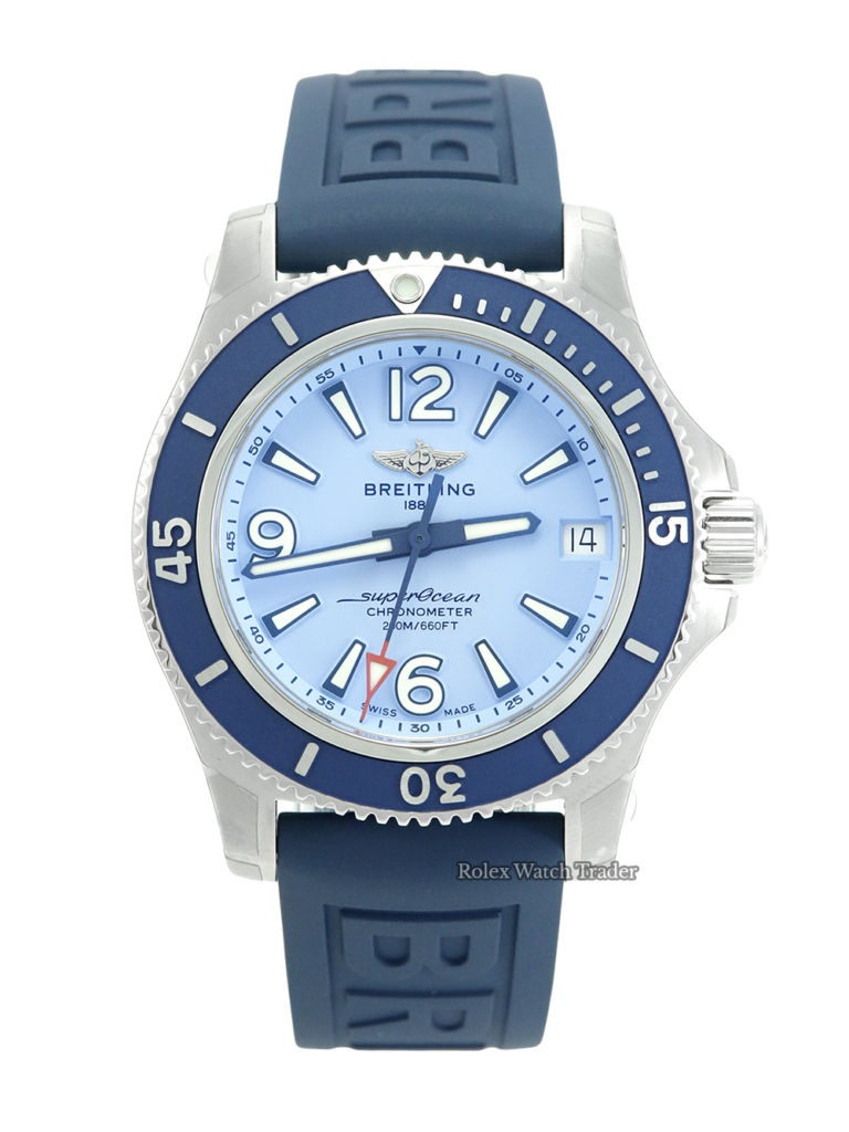Breitling Superocean Automatic 36 A17316 Blue Dial For Sale Available Purchase Buy Online with Part Exchange or Direct Sale Manchester North West England UK Great Britain Buy Today Free Next Day Delivery Warranty Luxury Watch Watches