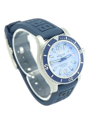 Breitling Superocean Automatic 36 A17316 Blue Dial For Sale Available Purchase Buy Online with Part Exchange or Direct Sale Manchester North West England UK Great Britain Buy Today Free Next Day Delivery Warranty Luxury Watch Watches