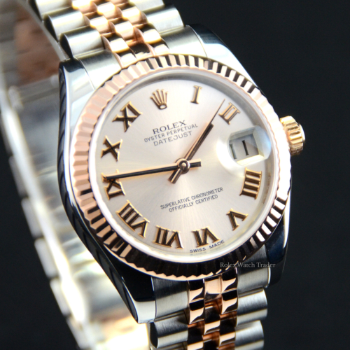 Rolex Lady-Datejust 31mm 178271 Pink Dial Serviced by Rolex For Sale Available Purchase Buy Online with Part Exchange or Direct Sale Manchester North West England UK Great Britain Buy Today Free Next Day Delivery Warranty Luxury Watch Watches