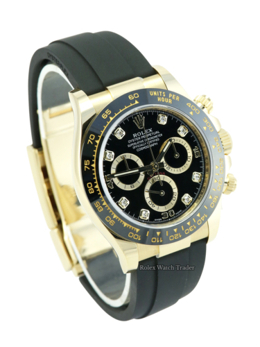 Rolex Daytona 116518LN Oysterflex Black Diamond Dot Dial Unworn 2021 For Sale Available Purchase Buy Online with Part Exchange or Direct Sale Manchester North West England UK Great Britain Buy Today Free Next Day Delivery Warranty Luxury Watch Watches