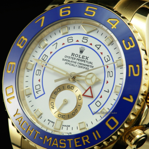 Rolex 116688 Yacht-Master II Yellow Gold 44mm White Dial For Sale Available Purchase Buy Online with Part Exchange or Direct Sale Manchester North West England UK Great Britain Buy Today Free Next Day Delivery Warranty Luxury Watch Watches