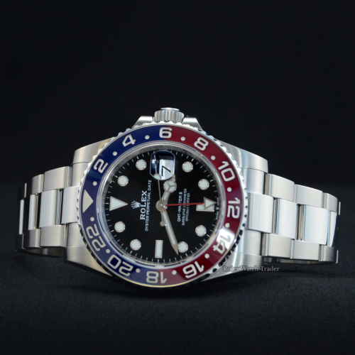 Rolex GMT-Master II 126710BLRO Oyster "PEPSI" 2022 Unworn For Sale Available Purchase Buy Online with Part Exchange or Direct Sale Manchester North West England UK Great Britain Buy Today Free Next Day Delivery Warranty Luxury Watch Watches