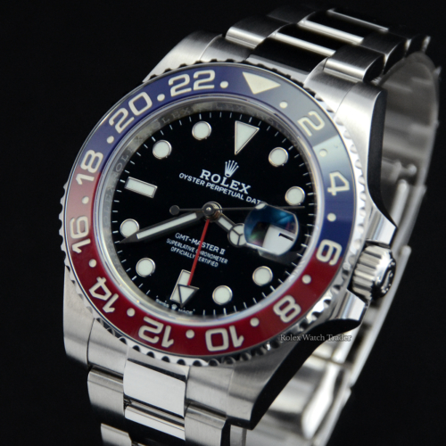 Rolex GMT-Master II 126710BLRO Oyster "PEPSI" 2022 Unworn For Sale Available Purchase Buy Online with Part Exchange or Direct Sale Manchester North West England UK Great Britain Buy Today Free Next Day Delivery Warranty Luxury Watch Watches