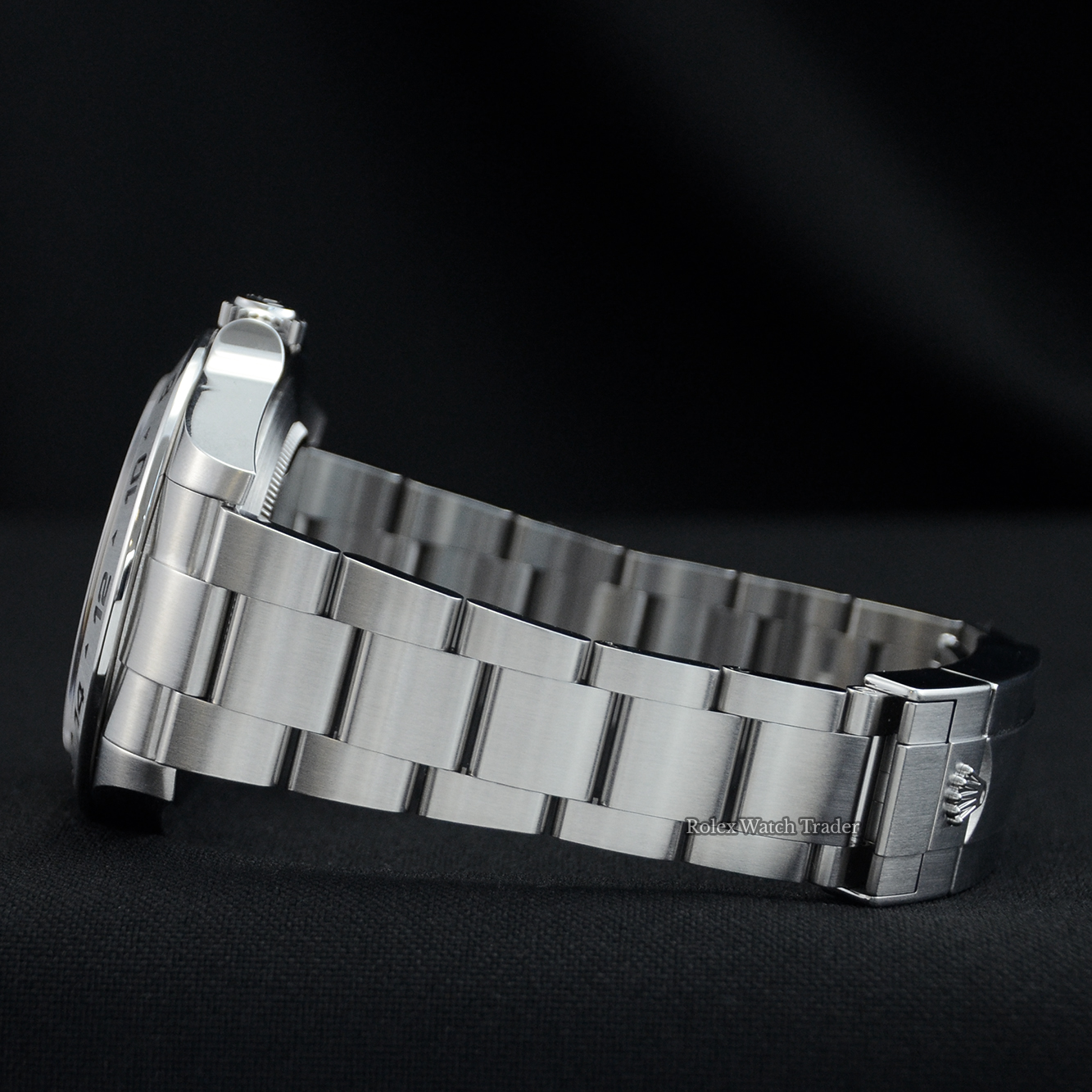 6 o'clock bracelet side Rolex Explorer II 216570 42mm White Dial Discontinued 2019 For Sale Available Purchase Buy Online with Part Exchange or Direct Sale Manchester North West England UK Great Britain Buy Today Free Next Day Delivery Warranty Luxury Watch Watches
