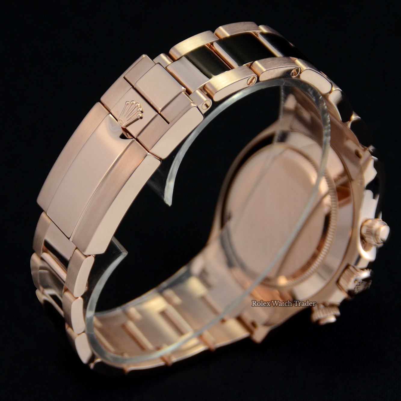 Clasp & bracelet detail Rolex Daytona 116505 Rose Gold with Ivory Dial 2019 Full Set For Sale Available Purchase Buy Online with Part Exchange or Direct Sale Manchester North West England UK Great Britain Buy Today Free Next Day Delivery Warranty Luxury Watch Watches