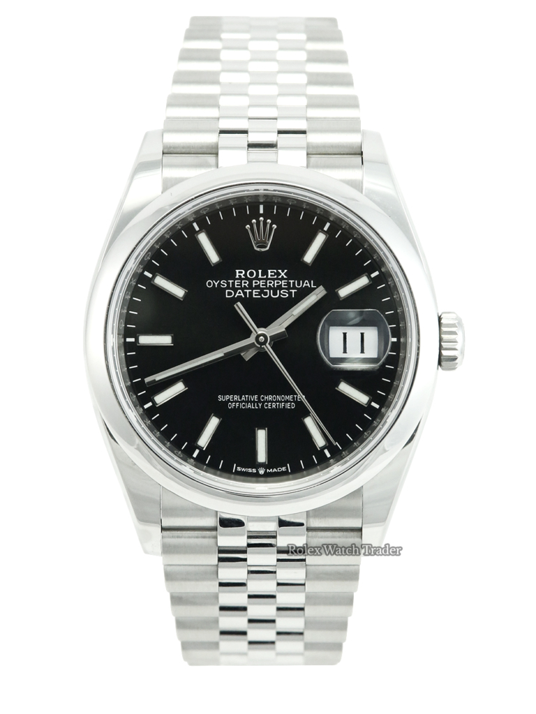 Rolex Datejust 36 126200 Black Dial Jubilee Bracelet For Sale Available Purchase Buy Online with Part Exchange or Direct Sale Manchester North West England UK Great Britain Buy Today Free Next Day Delivery Warranty Luxury Watch Watches
