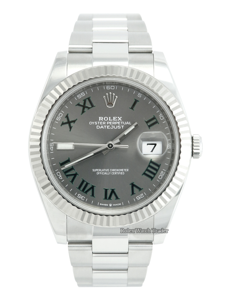 Rolex Datejust 41mm 126334 Oyster Wimbledon Dial For Sale Available Purchase Buy Online with Part Exchange or Direct Sale Manchester North West England UK Great Britain Buy Today Free Next Day Delivery Warranty Luxury Watch Watches