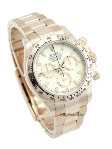 Rolex Daytona 116505 Rose Gold with Ivory Dial 2019 Full Set For Sale Available Purchase Buy Online with Part Exchange or Direct Sale Manchester North West England UK Great Britain Buy Today Free Next Day Delivery Warranty Luxury Watch Watches