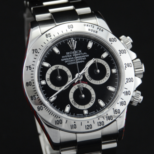 Rolex Daytona 116520 Serviced by Rolex with Service Stickers Unworn Since For Sale Available Purchase Buy Online with Part Exchange or Direct Sale Manchester North West England UK Great Britain Buy Today Free Next Day Delivery Warranty Luxury Watch Watches