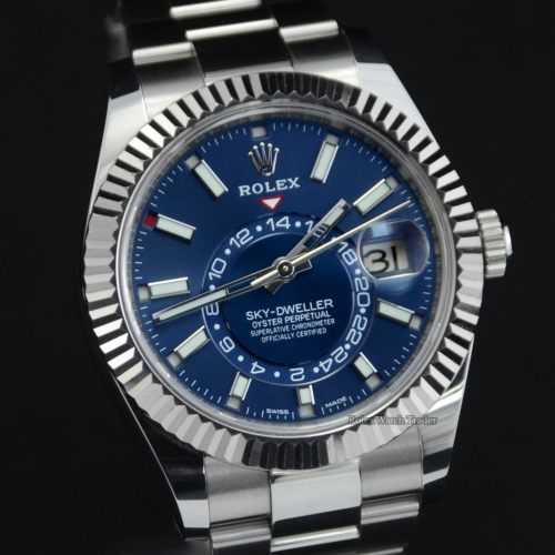 Rolex Sky-Dweller 326934 Blue Dial 2021 For Sale Available Purchase Buy Online with Part Exchange or Direct Sale Manchester North West England UK Great Britain Buy Today Free Next Day Delivery Warranty Luxury Watch Watches