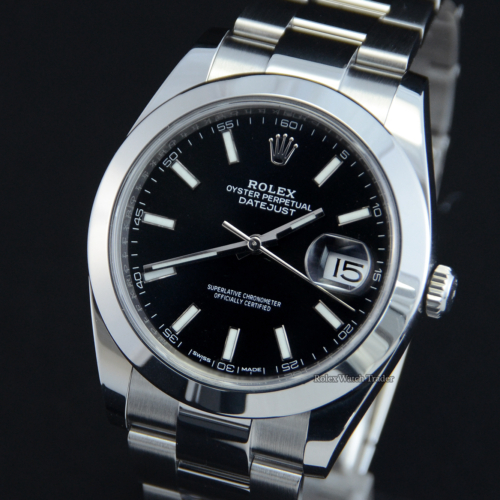 Rolex Datejust 41 126300 Black Baton Dial For Sale Available Purchase Buy Online with Part Exchange or Direct Sale Manchester North West England UK Great Britain Buy Today Free Next Day Delivery Warranty Luxury Watch Watches
