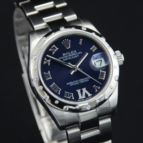 Rolex Datejust 31 178344 Purple Dial Serviced by Rolex Unworn Since For Sale Available Purchase Buy Online with Part Exchange or Direct Sale Manchester North West England UK Great Britain Buy Today Free Next Day Delivery Warranty Luxury Watch Watches