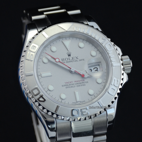 Rolex Yacht-Master 40 16622 Silver Dial Serviced by Rolex Unworn Since For Sale Available Purchase Buy Online with Part Exchange or Direct Sale Manchester North West England UK Great Britain Buy Today Free Next Day Delivery Warranty Luxury Watch Watches