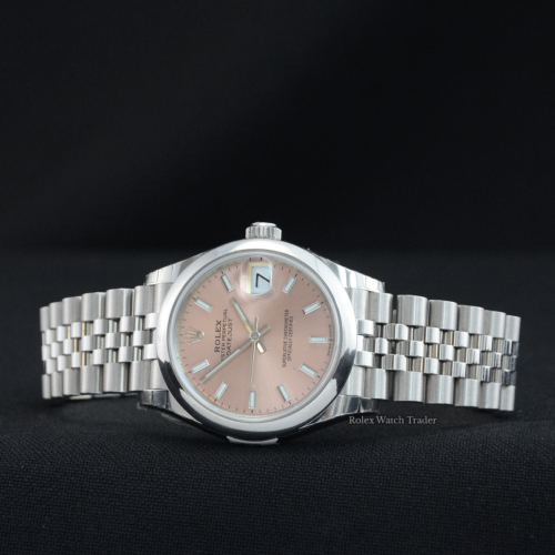 Rolex Datejust 31mm 278240 Pink Dial Unworn 2020 For Sale Available Purchase Buy Online with Part Exchange or Direct Sale Manchester North West England UK Great Britain Buy Today Free Next Day Delivery Warranty Luxury Watch Watches