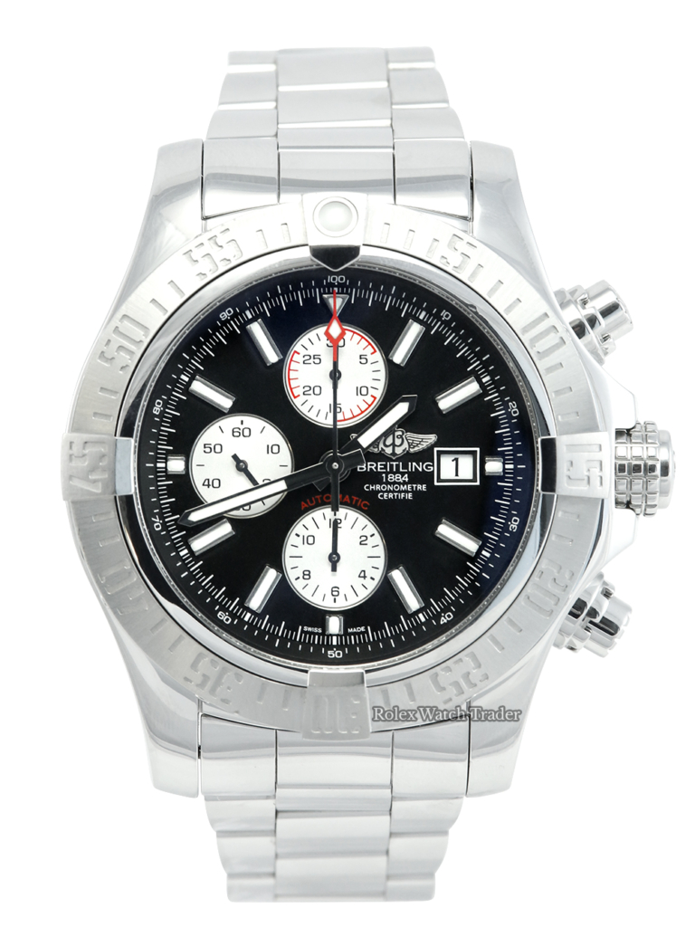 Breitling Super Avenger II A1337111/BC29 Black Dial For Sale Available Purchase Buy Online with Part Exchange or Direct Sale Manchester North West England UK Great Britain Buy Today Free Next Day Delivery Warranty Luxury Watch Watches