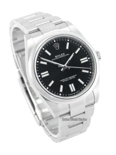 Rolex Oyster Perpetual 41 124300 Black Dial 2021 For Sale Available Purchase Buy Online with Part Exchange or Direct Sale Manchester North West England UK Great Britain Buy Today Free Next Day Delivery Warranty Luxury Watch Watches