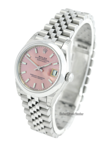 Rolex Datejust 31mm 278240 Pink Dial Unworn 2020 For Sale Available Purchase Buy Online with Part Exchange or Direct Sale Manchester North West England UK Great Britain Buy Today Free Next Day Delivery Warranty Luxury Watch Watches