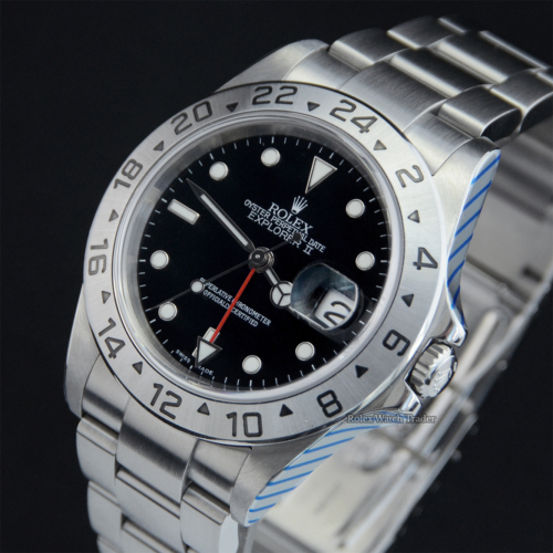 Rolex Explorer II 16570 40mm Black Dial Serviced by Rolex Unworn Since For Sale Available Purchase Buy Online with Part Exchange or Direct Sale Manchester North West England UK Great Britain Buy Today Free Next Day Delivery Warranty Luxury Watch Watches