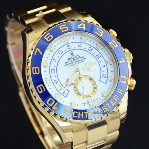 Rolex Yacht-Master II 116688 44mm Yellow Gold Fully Stickered For Sale Available Purchase Buy Online with Part Exchange or Direct Sale Manchester North West England UK Great Britain Buy Today Free Next Day Delivery Warranty Luxury Watch Watches